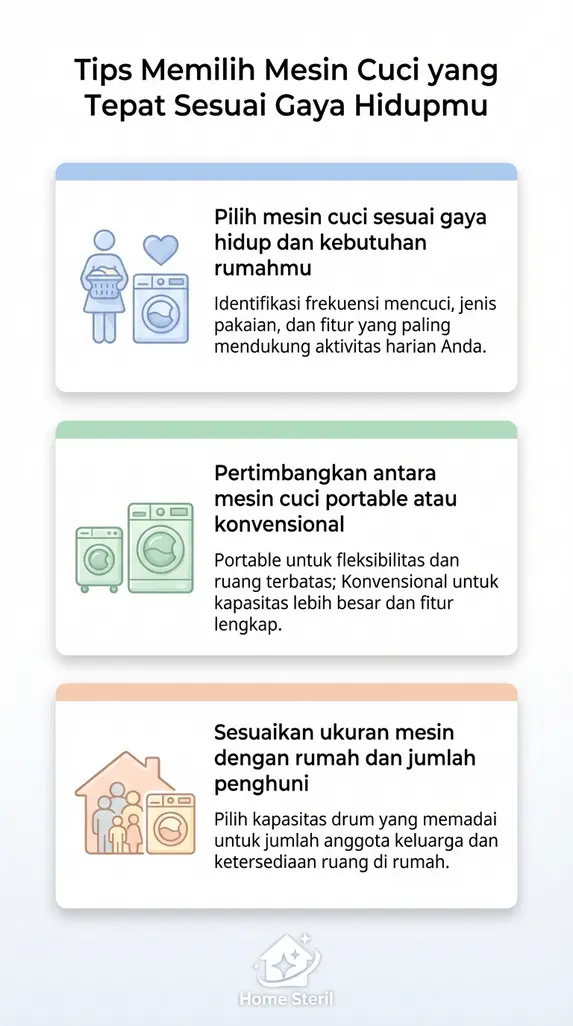 Tips Memilih Mesin Cuci yang Tepat Sesuai Gaya Hidupmu
